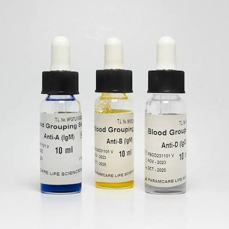 Blood Grouping(Anti-A,Anti-B,Anti-D)
